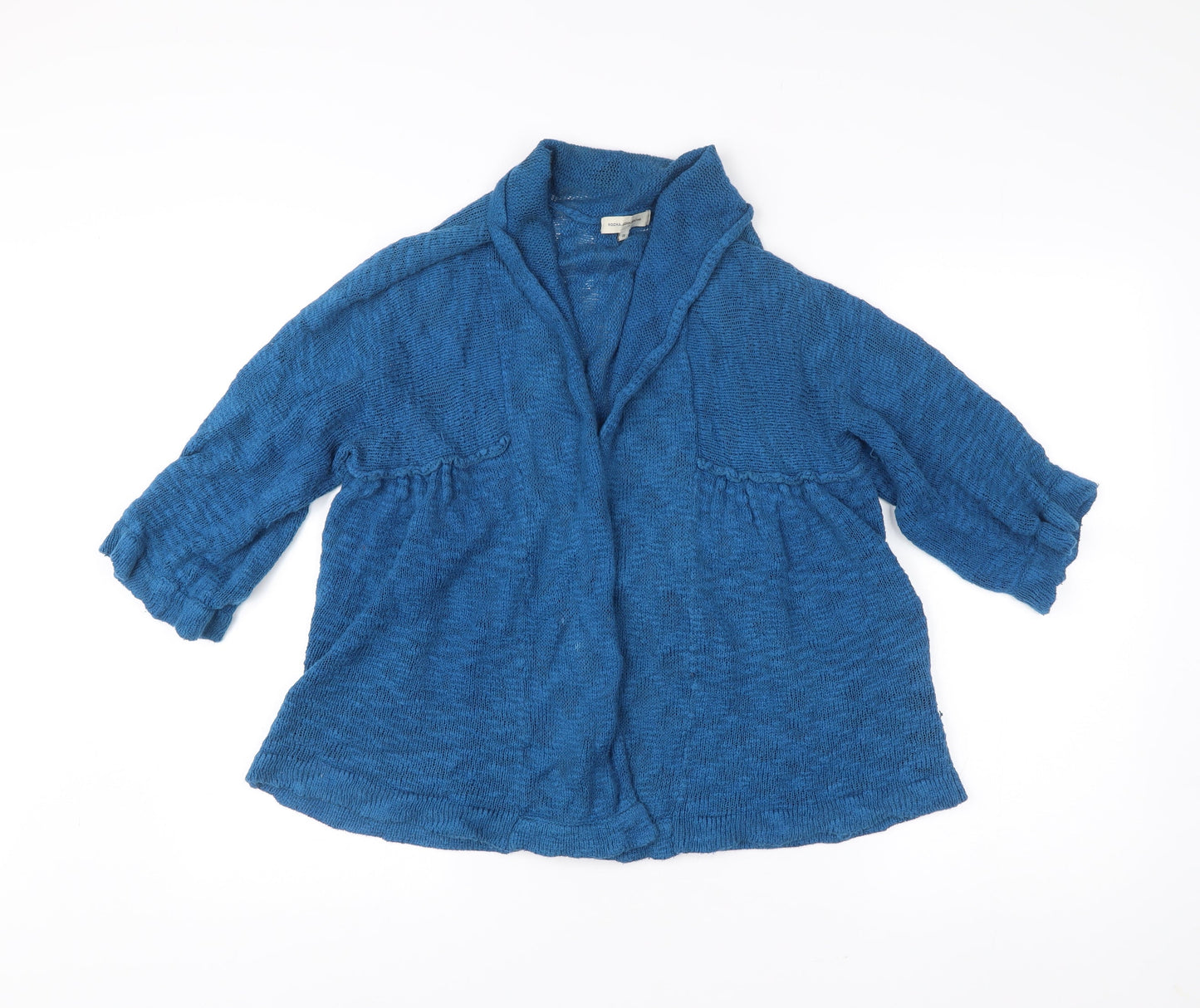 Rocha.John Rocha Women’s Blue Knit Cotton Cardigan Size 18