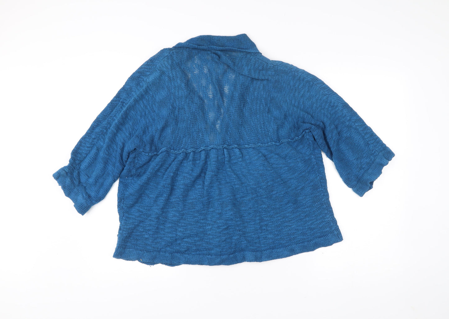 Rocha.John Rocha Women’s Blue Knit Cotton Cardigan Size 18