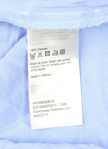 Womens UK Size 10 Warehouse Blue Camisole Tank