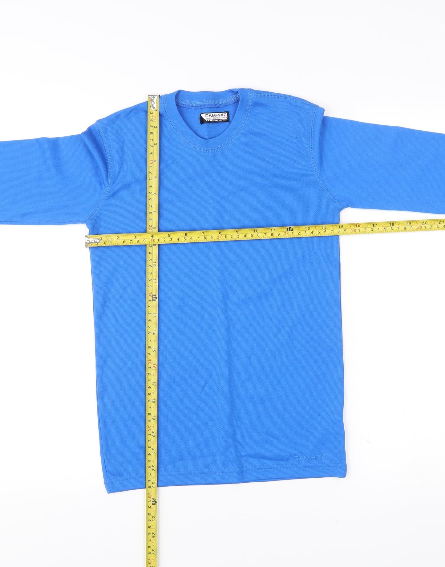 Campri Boys Blue Long Sleeve Sports Base Layer Top 11-12Y Athletic Fit