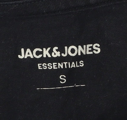 Jack & Jones Men’s Black S Graphic Logo Short Sleeve T-Shirt