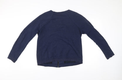 Nike Men's Blue Full Zip Basic Jacket Size M Cotton Blend