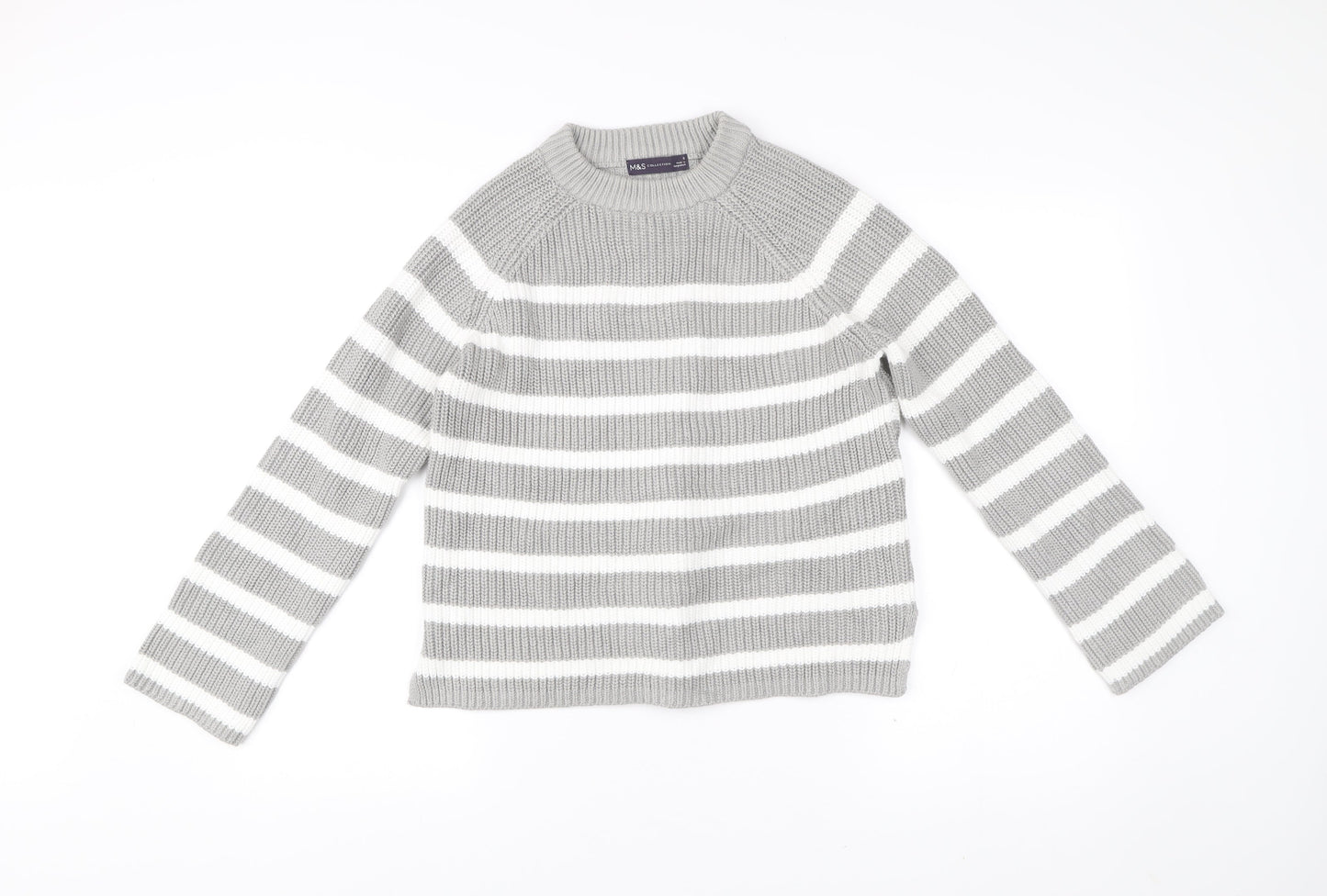 Womens UK Size S Marks and Spencer Grey Pullover Jumper