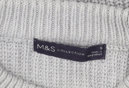 Womens UK Size S Marks and Spencer Grey Pullover Jumper