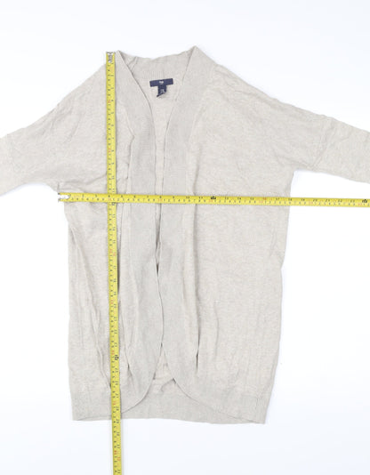 Gap Womens Beige XS Knit Open Cardigan Jumper Cotton Long Sleeve