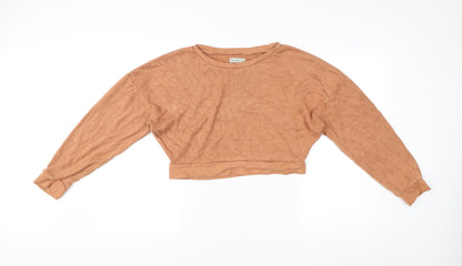 Urban Outfitters Women’s Brown Cropped Pullover Sweatshirt Size S