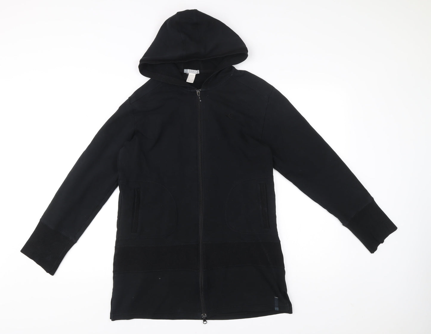 Mens UK Size M DOMYOS Black Full Zip Hoodie