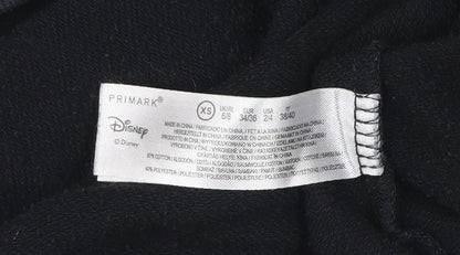 Disney Primark Women’s Black Mickey Mouse XS Sweatshirt Cotton Blend