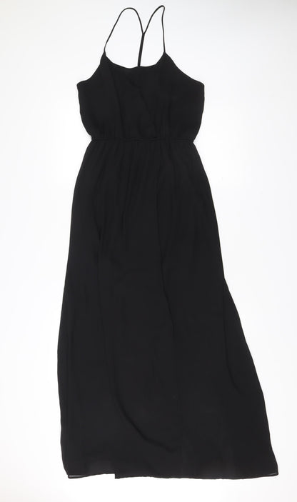 Forever 21 Women’s Black Long Slip Dress Size S Polyester