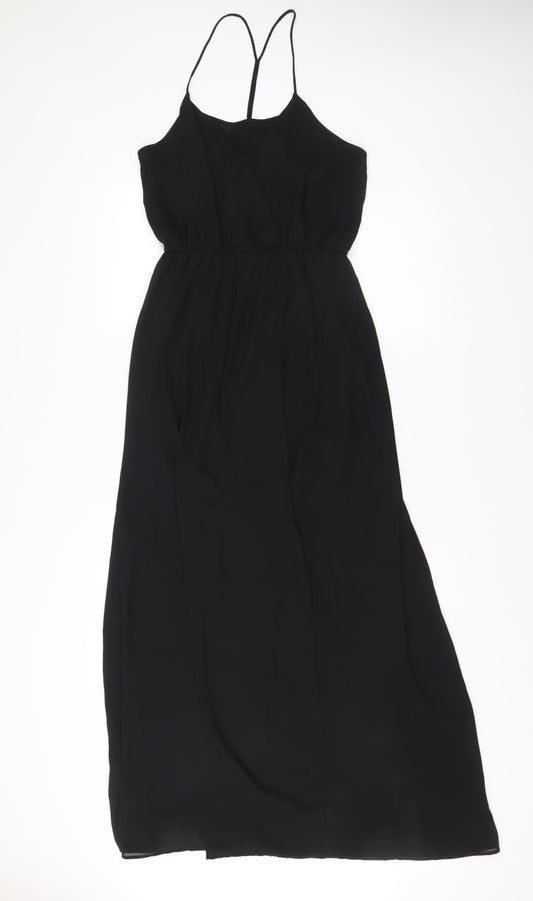 Forever 21 Women’s Black Long Slip Dress Size S Polyester