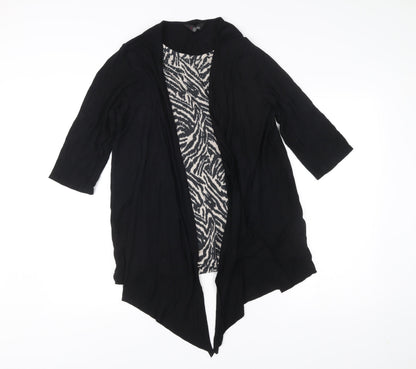 Womens UK Size 16 Yours Black Tunic Blouse