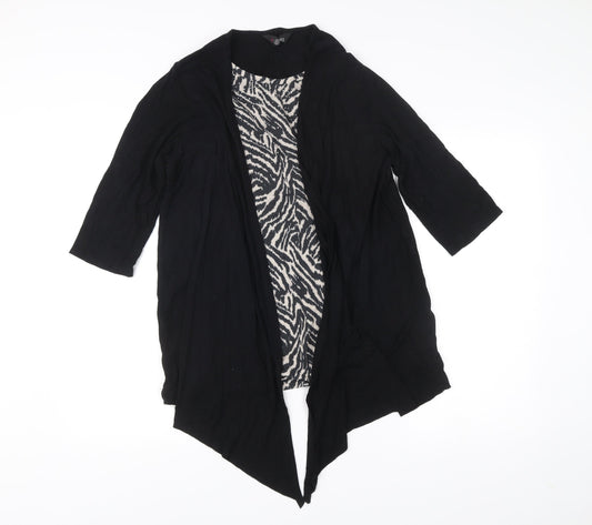 Womens UK Size 16 Yours Black Tunic Blouse