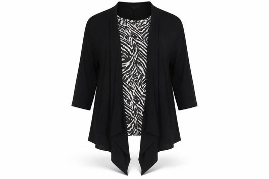 Womens UK Size 16 Yours Black Tunic Blouse