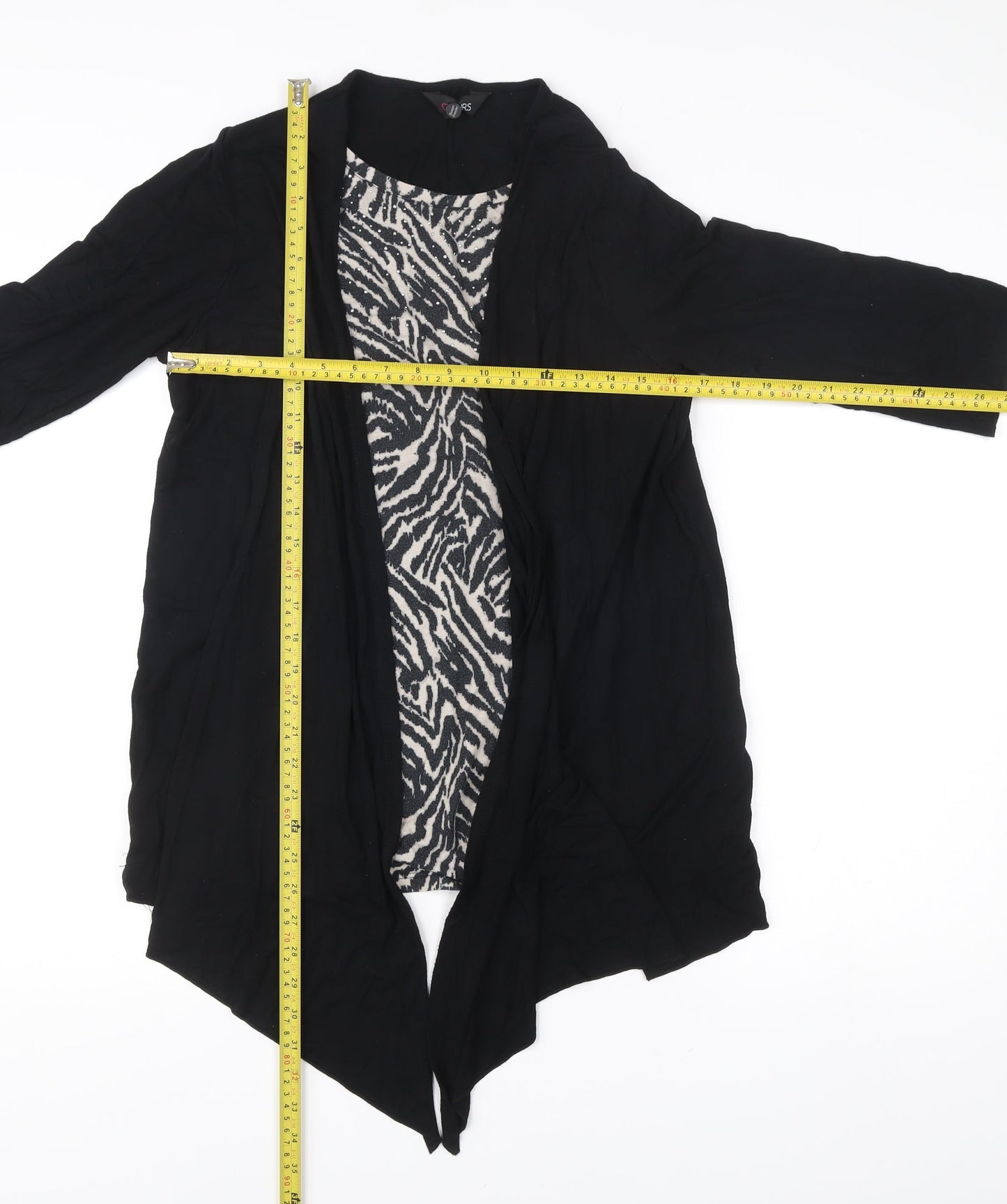 Womens UK Size 16 Yours Black Tunic Blouse