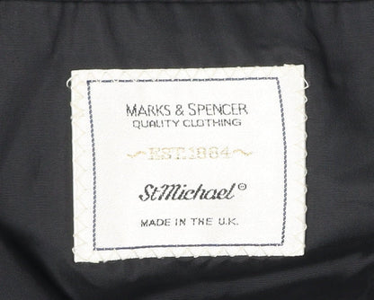 Marks & Spencer Men’s Grey Pinstripe 40R Wool Blend Double-Breasted Blazer