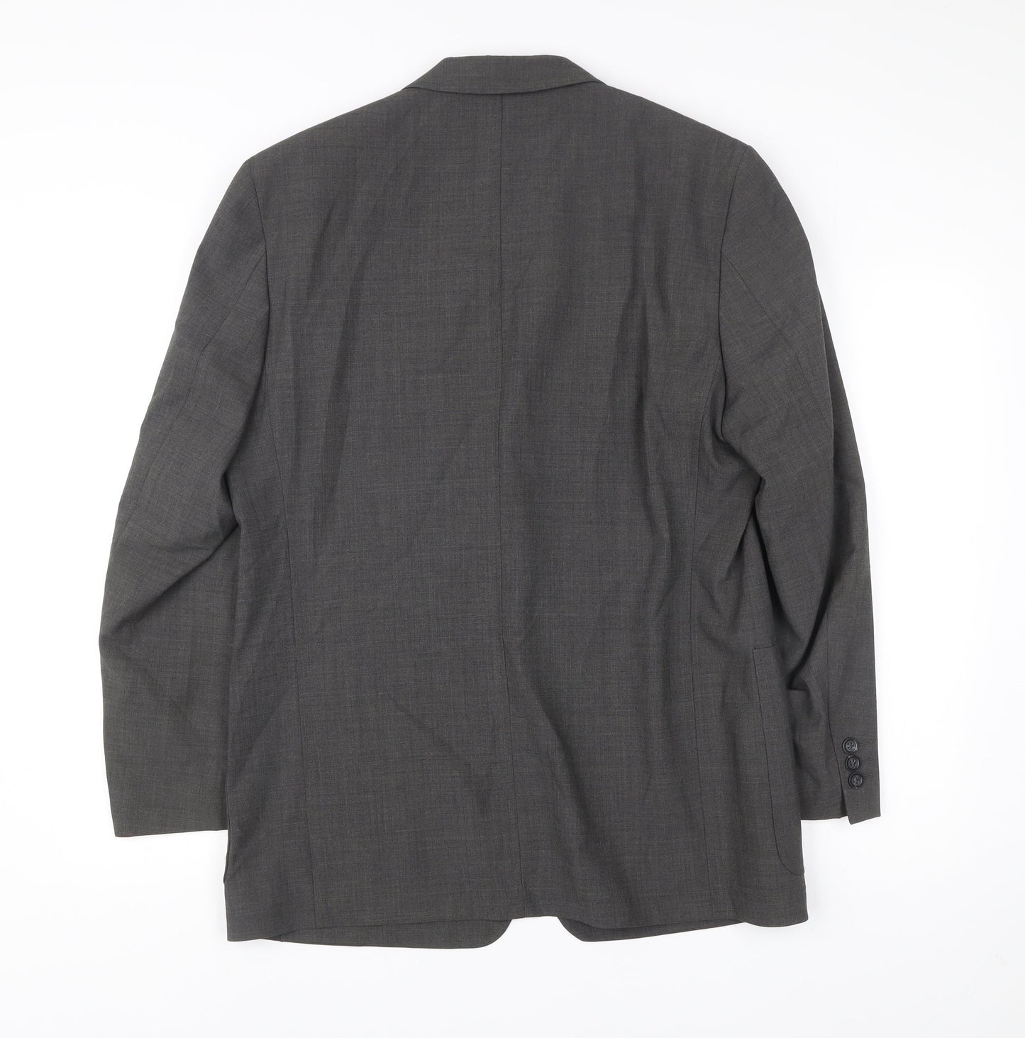 Tom English Mens Grey Wool Blend Blazer Jacket Size 40 Regular