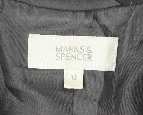 Marks and Spencer Women’s Black Size 12 Tailored Blazer Jacket