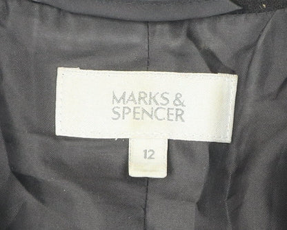 Marks and Spencer Women’s Black Size 12 Tailored Blazer Jacket