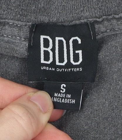 BDG Urban Outfitters Men's Grey Small Embroidered College T-Shirt