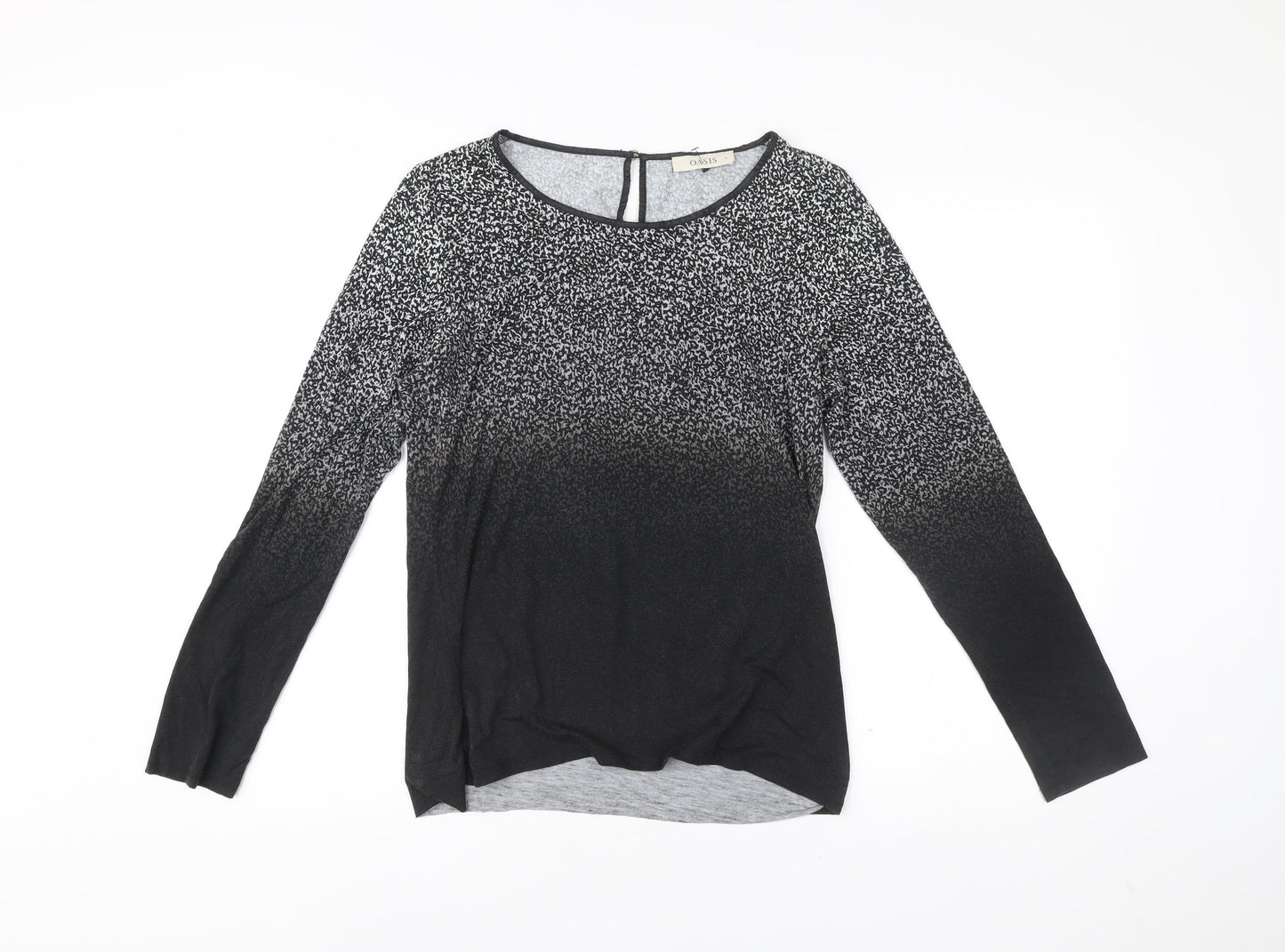Womens UK Size L Oasis Black Basic Blouse