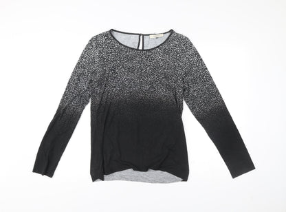 Womens UK Size L Oasis Black Basic Blouse