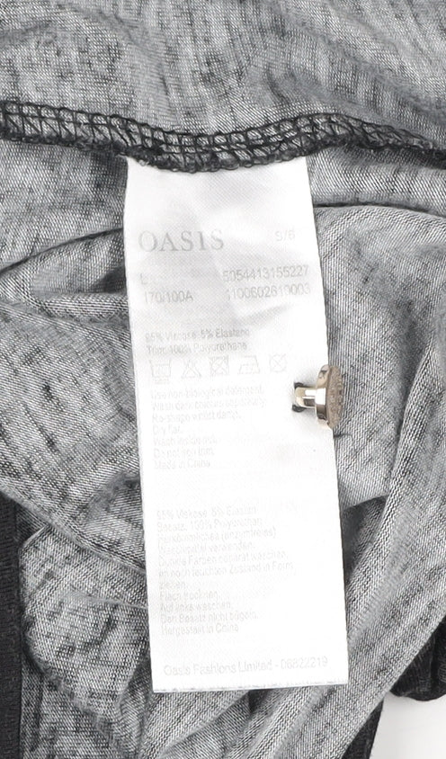 Womens UK Size L Oasis Black Basic Blouse