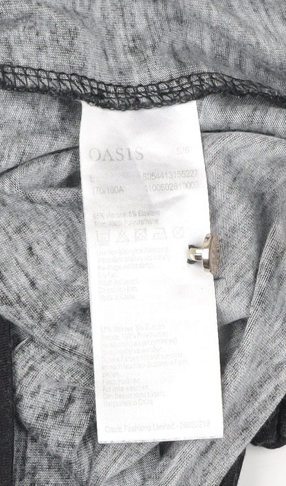 Womens UK Size L Oasis Black Basic Blouse