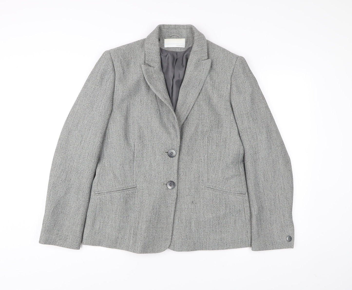 Womens UK Size 16 AMARANTO Regular Grey Blazer