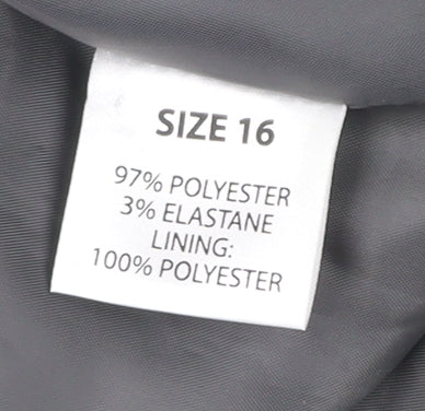 Womens UK Size 16 AMARANTO Regular Grey Blazer