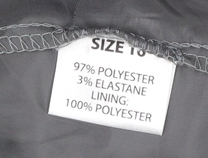 Amaranto Women’s Grey Tweed Herringbone Trumpet Skirt Size 18