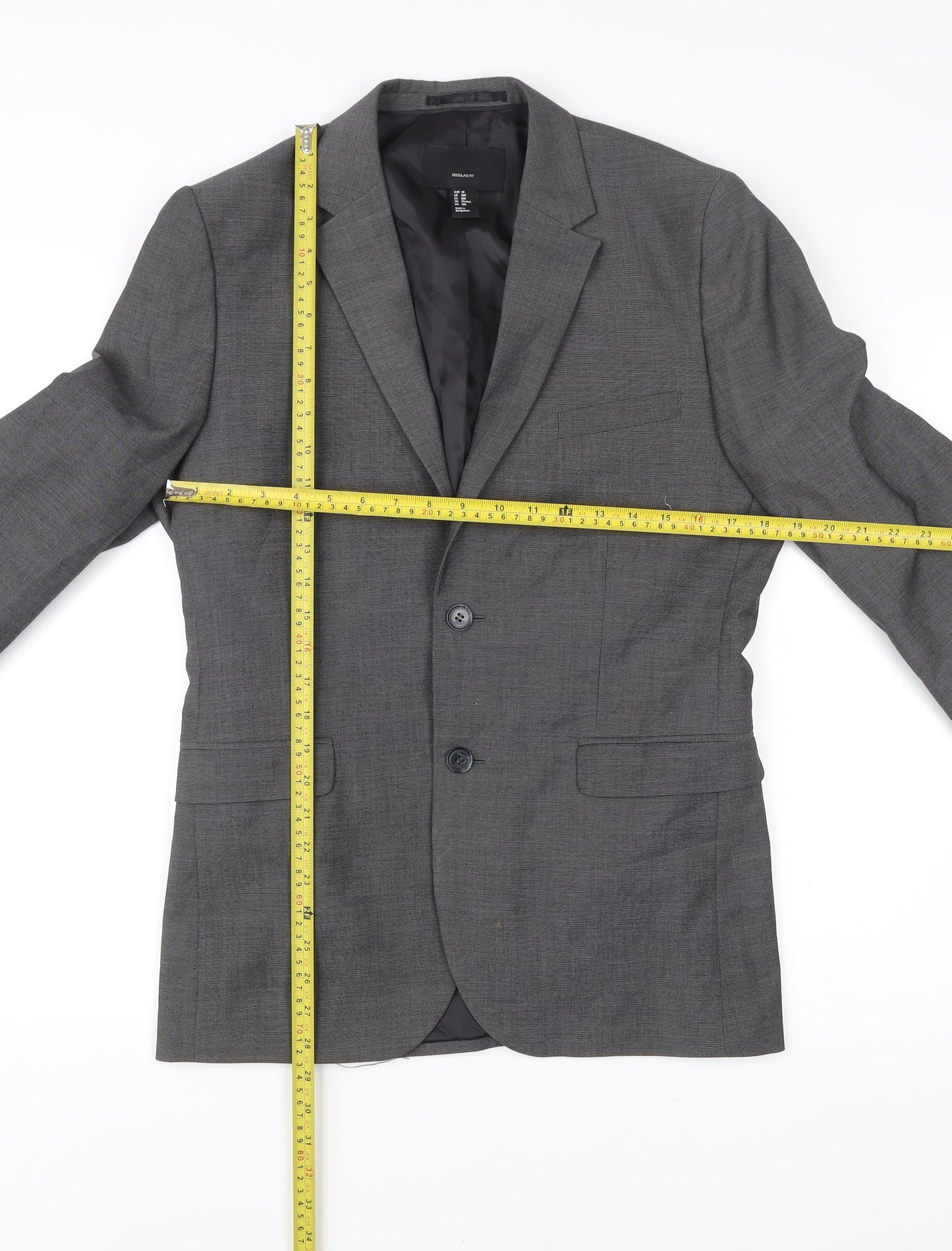 Mens UK Size 38 H&M Regular Grey Suit Jacket