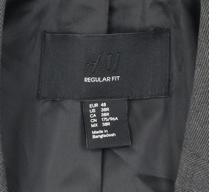 Mens UK Size 38 H&M Regular Grey Suit Jacket