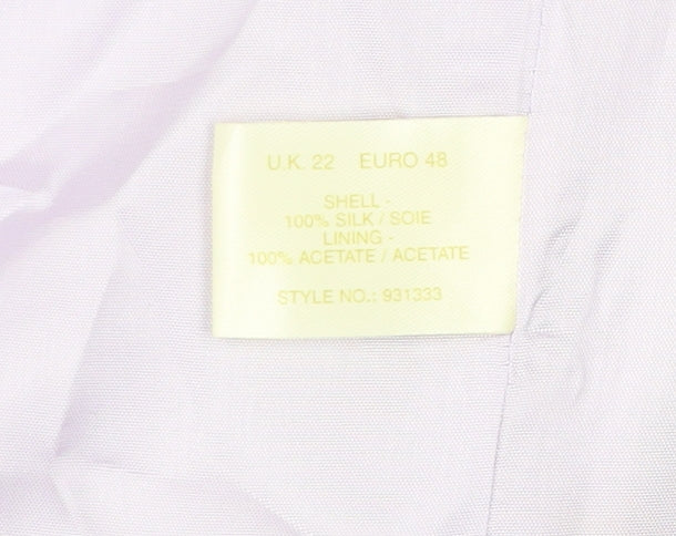 Ann Harvey Womens Purple Silk Plus Size 22 Single Breasted Suit Jacket