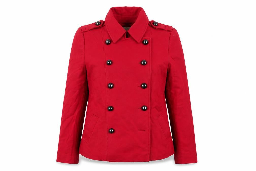 Womens UK Size 8 Planet Red Pea Coat