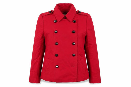 Womens UK Size 8 Planet Red Pea Coat