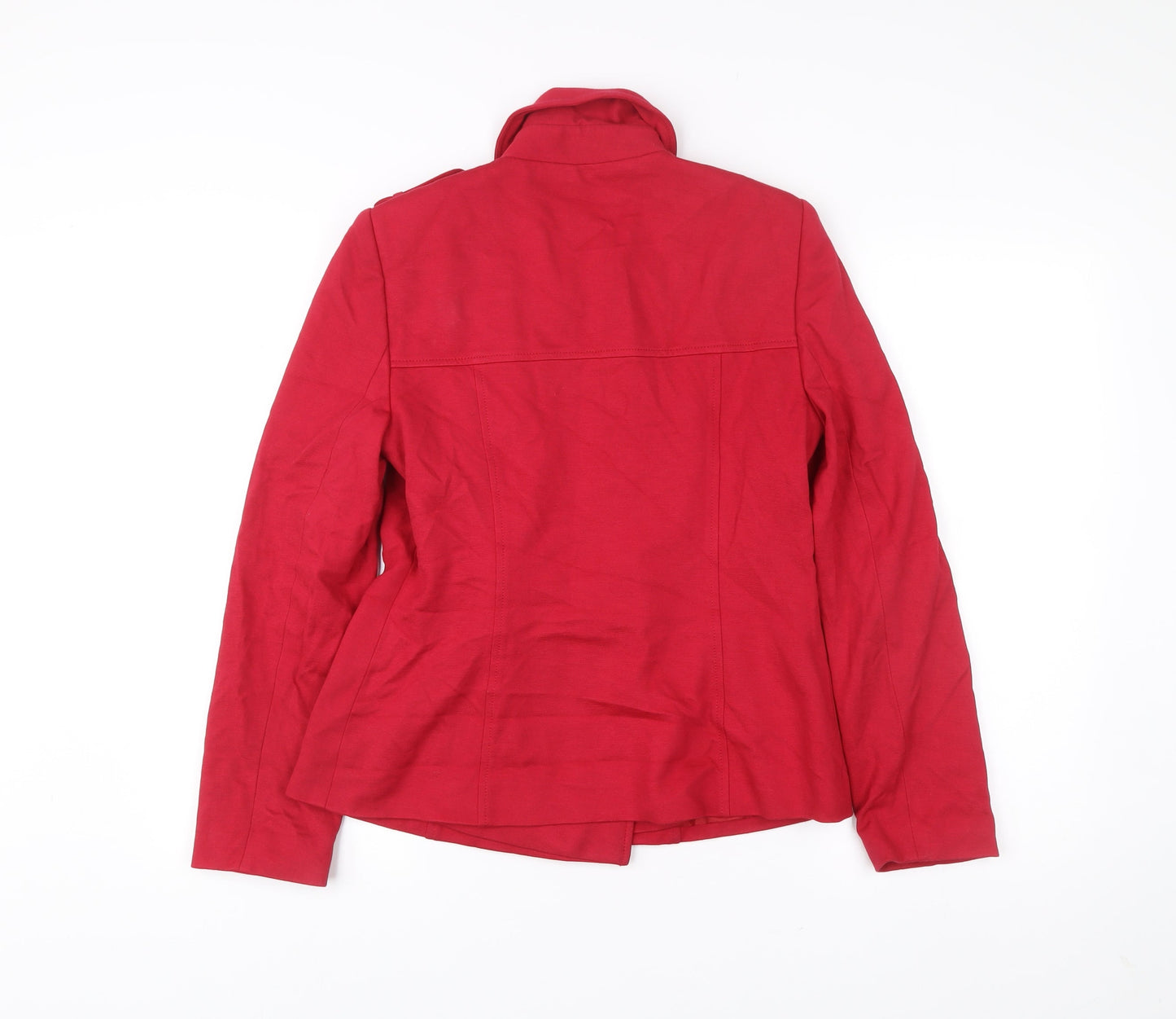 Womens UK Size 8 Planet Red Pea Coat