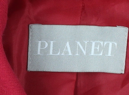 Womens UK Size 8 Planet Red Pea Coat