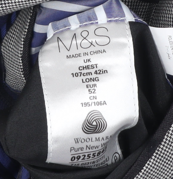 Mens UK Size 42 Marks and Spencer Regular Grey Suit Jacket