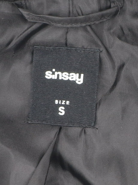 Sinsay Womens Black Polyester Blazer Jacket Size S Business Casual