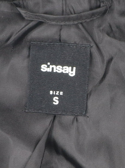 Sinsay Womens Black Polyester Blazer Jacket Size S Business Casual