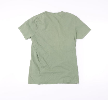 Jack & Jones Men’s Green Small Crew Neck Cotton T-Shirt