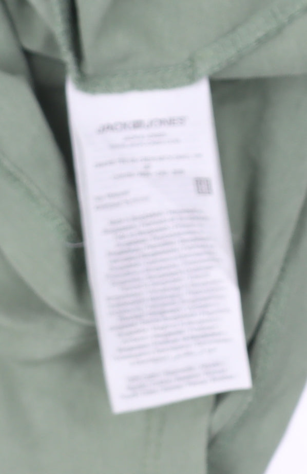 Jack & Jones Men’s Green Small Crew Neck Cotton T-Shirt