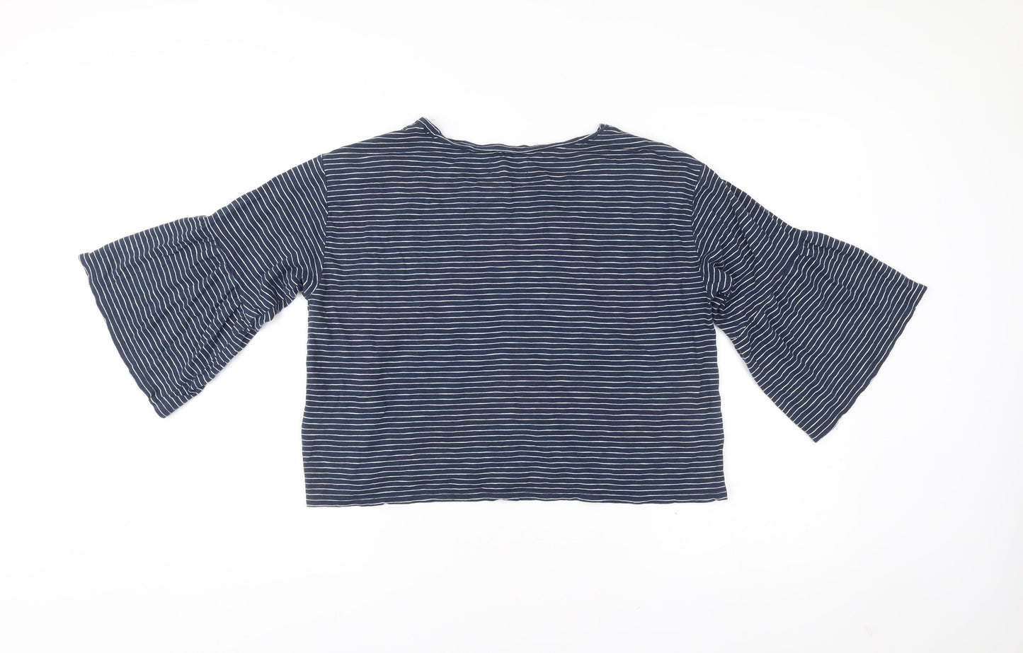 Womens UK Size S Hollister Blue Cropped Blouse