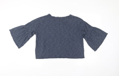 Womens UK Size S Hollister Blue Cropped Blouse