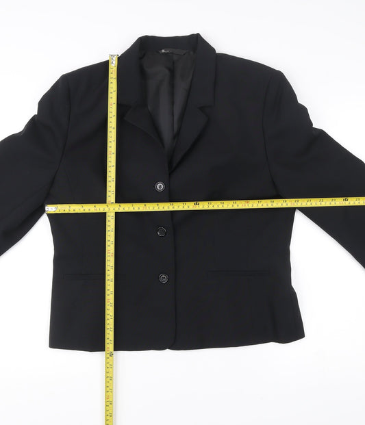 BHS Women’s Black Suit Jacket Size 16 Regular Fit Workwear