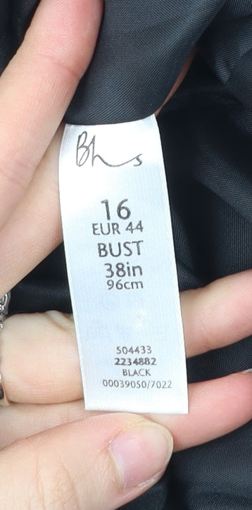 BHS Women’s Black Suit Jacket Size 16 Regular Fit Workwear