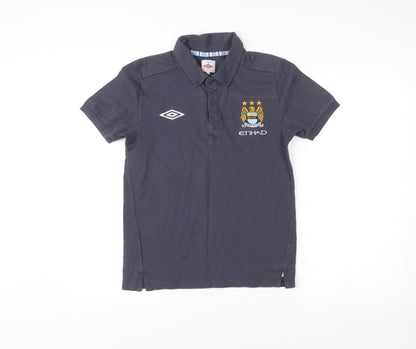 Umbro Men’s Blue Manchester City Polo Shirt S Football Casual