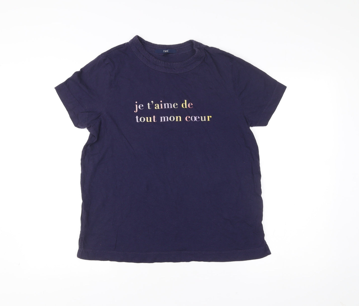 Womens UK Size 14 NEXT Blue Basic T-Shirt