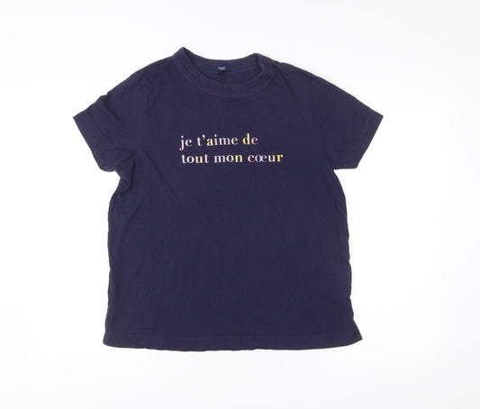 Womens UK Size 14 NEXT Blue Basic T-Shirt
