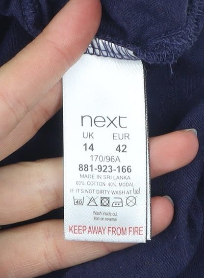 Womens UK Size 14 NEXT Blue Basic T-Shirt